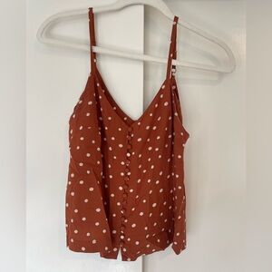Madewell Rust Polka Dot Cami Top